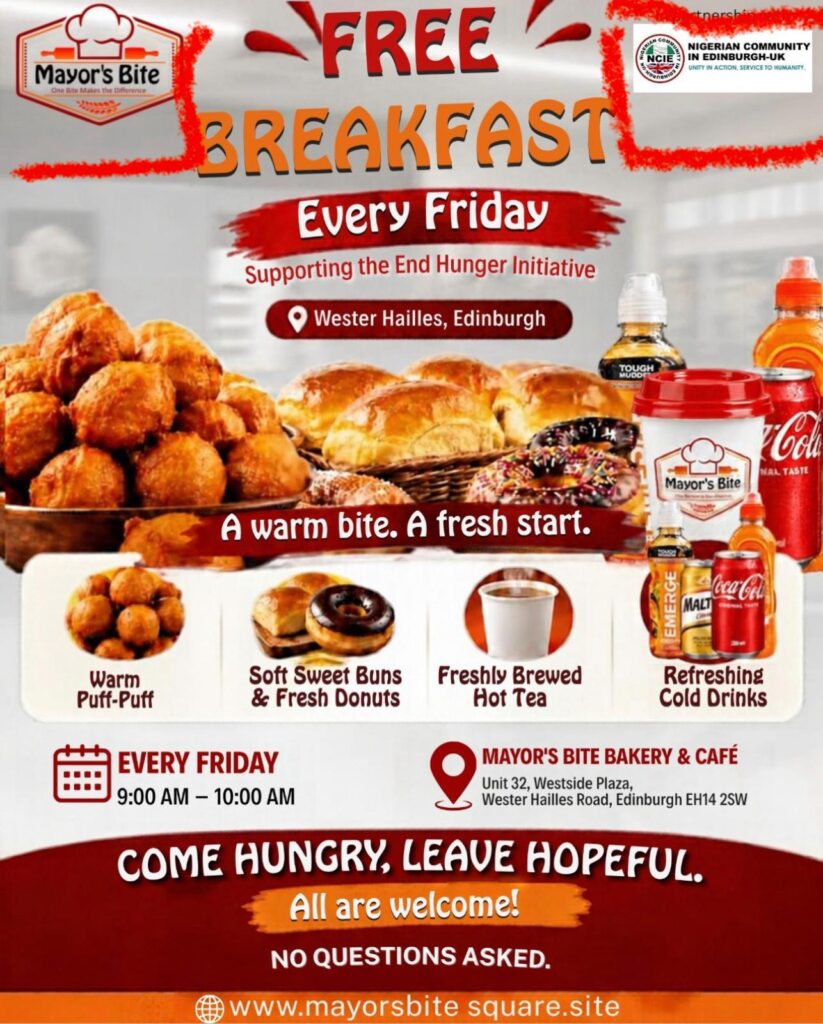 Free Breakfast Friday – Mayor’s Bite & NCIE-UK | End Hunger Initiative